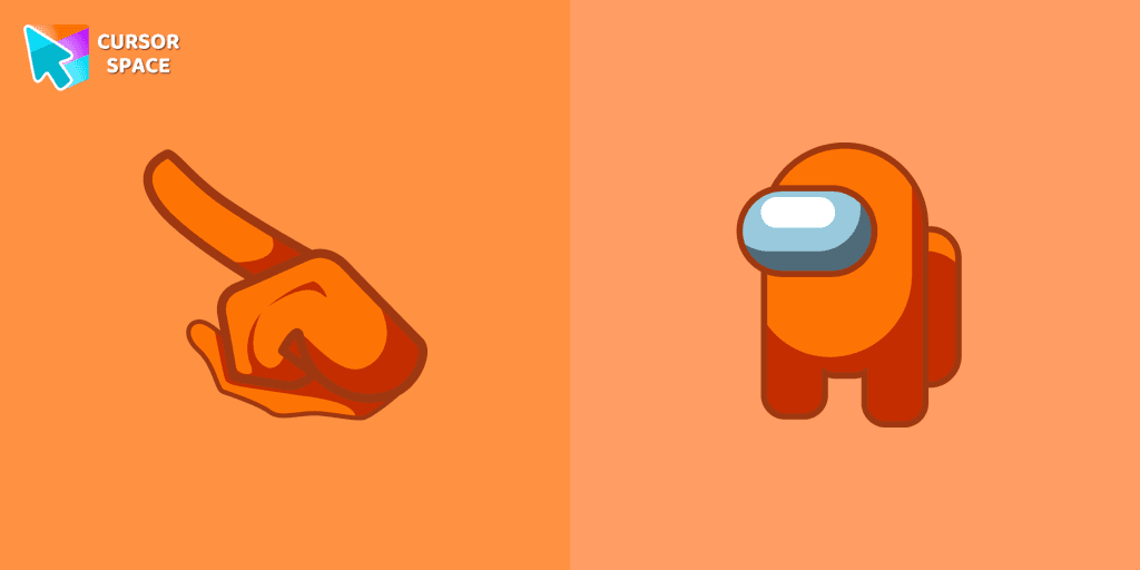 Among Us Orange Character cursor cursor pack